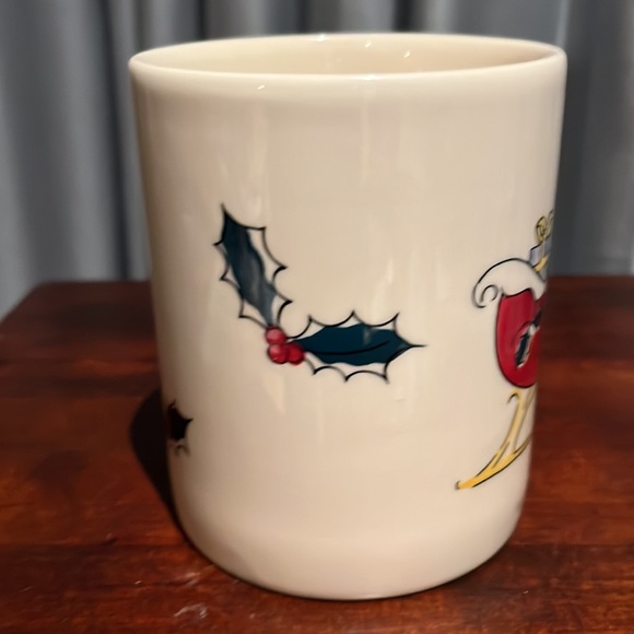 LARGE Christmas Sleigh LE GOURMET CHEF Handpainted Holiday Coffee Mug - Picture 5 of 9